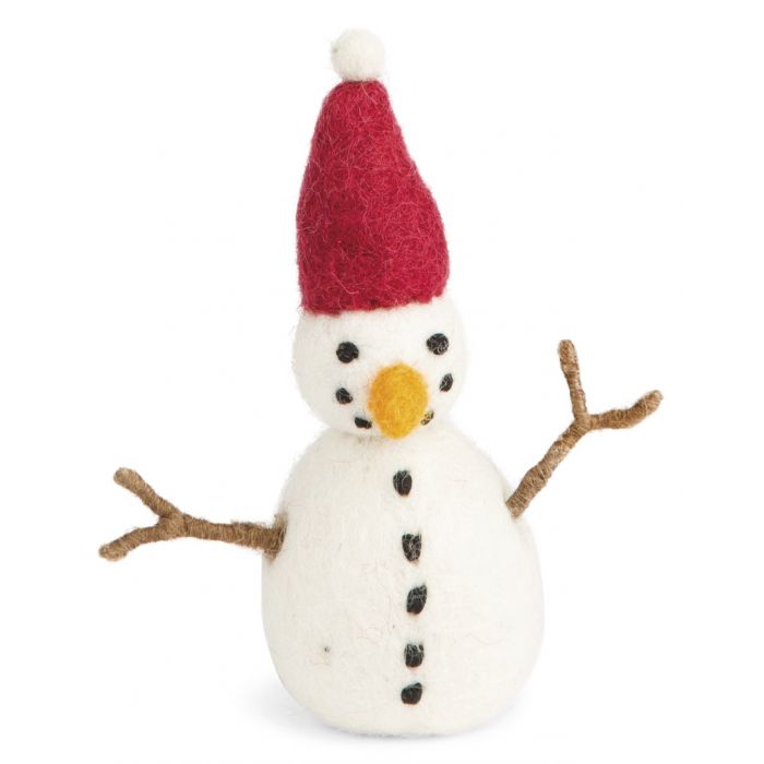 Mu?eco de Nieve con Gorro Rojo