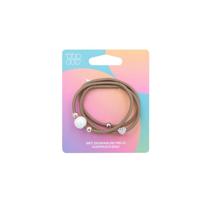 Set Gomas de Pelo Cappuccino