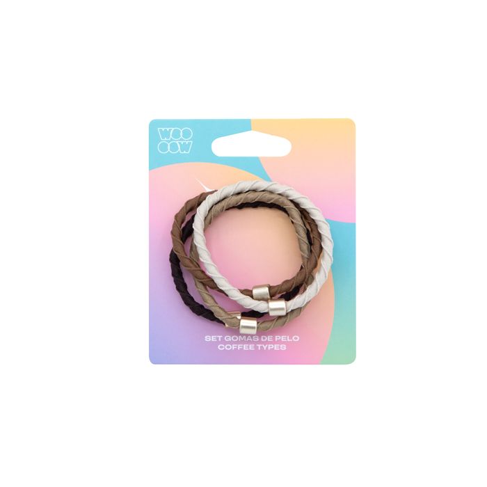 Set Gomas de Pelo Coffee Types