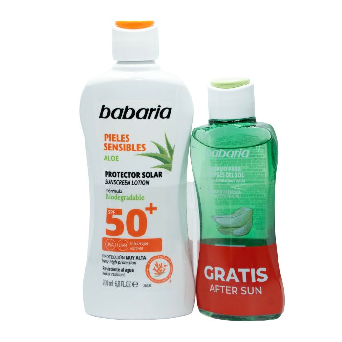 Pack Leche Protectora Sensible SPF50+ + B¨¢lsamo After Sun Efecto Hielo
