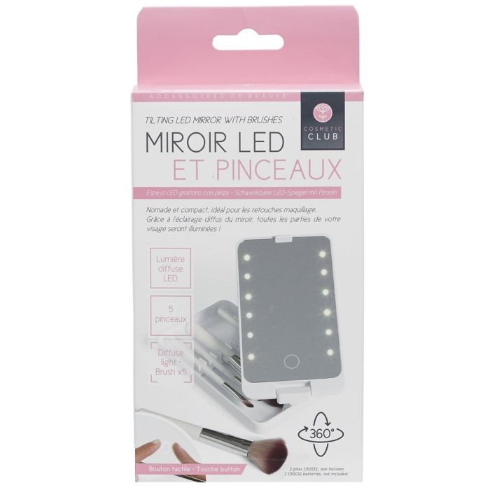 Espejo Led con Pinceles