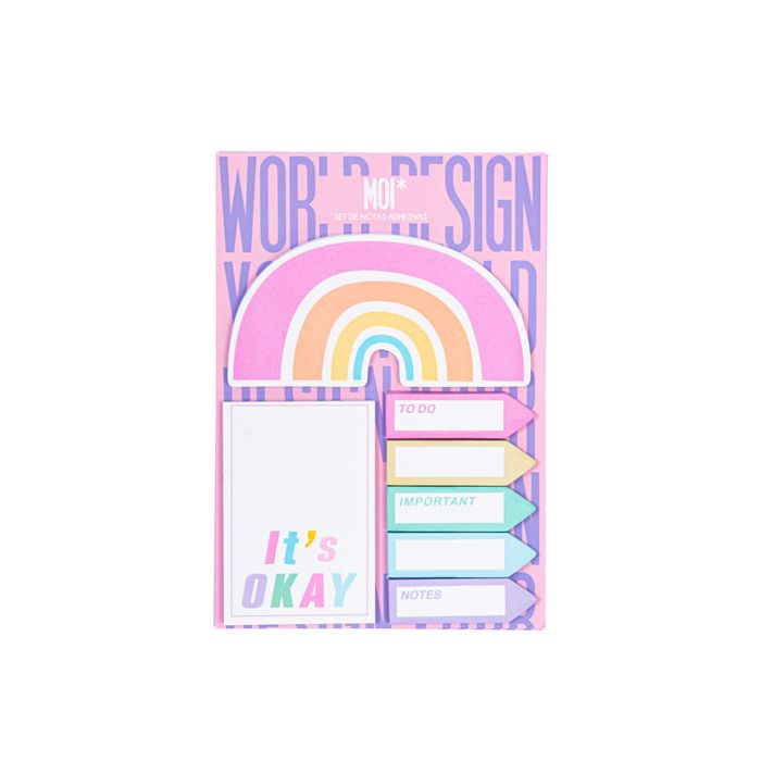 Back to School Set de Notas Adhesivas Rainbow