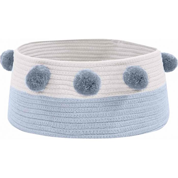 Cesto Pompones Gris