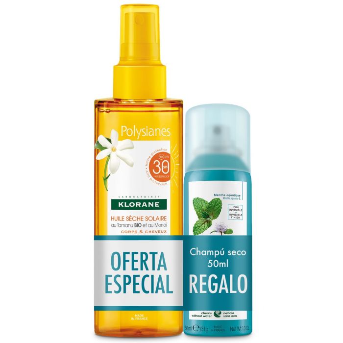 Pack Aceite SPF 30 + Champ¨² Seco Menta